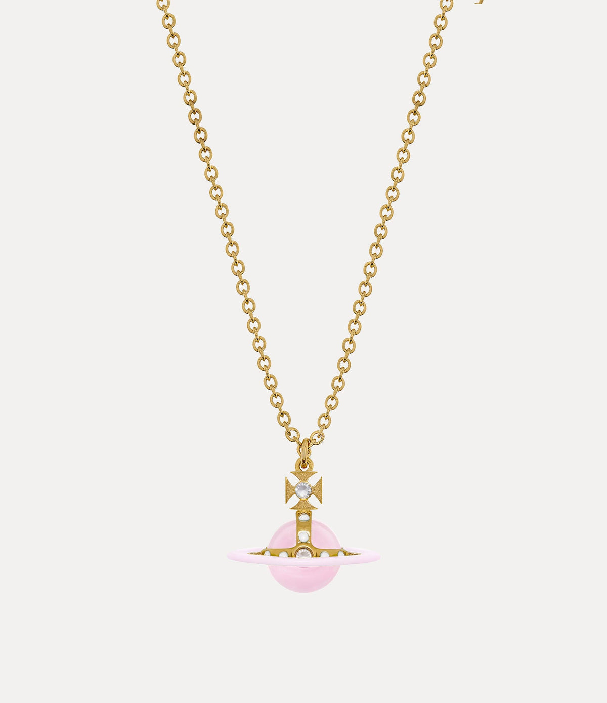 VIVIENNE WESTWOOD Original Orb Pendant Necklace Brass(Petite/Pink)