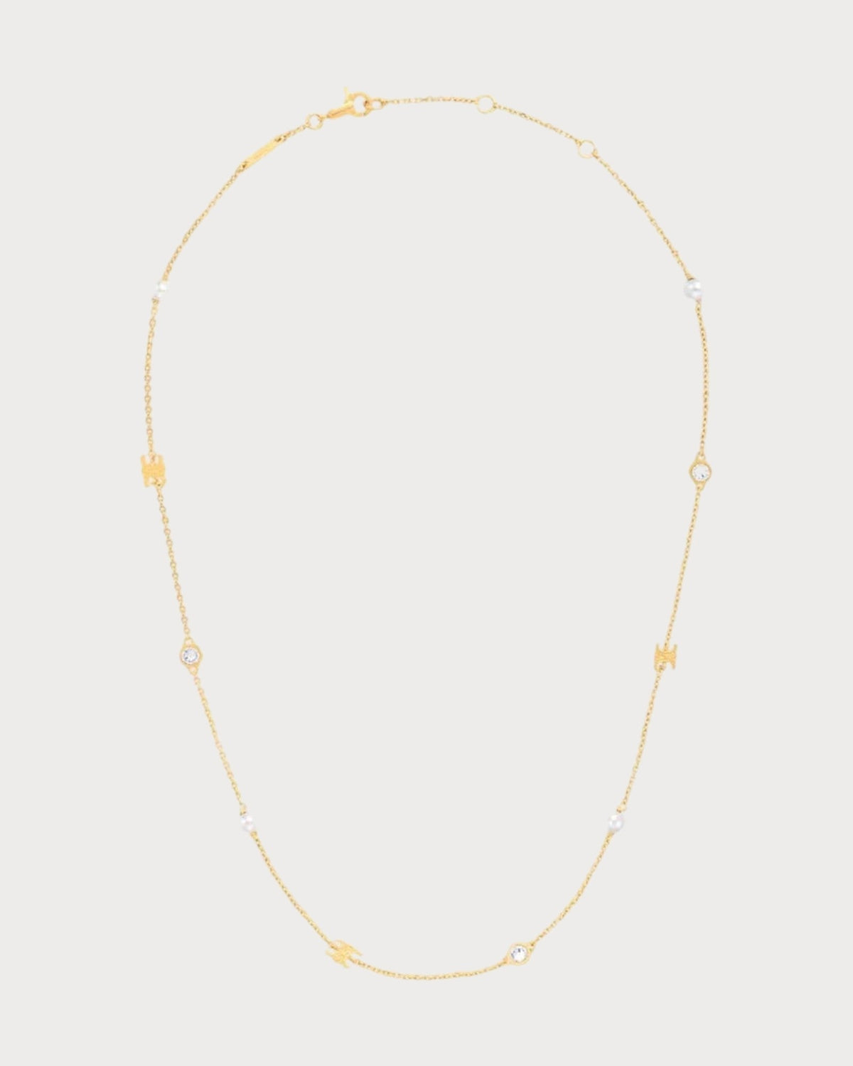 CELINE Les Perles Celine Necklace Resin Pearl & Brass(Gold)