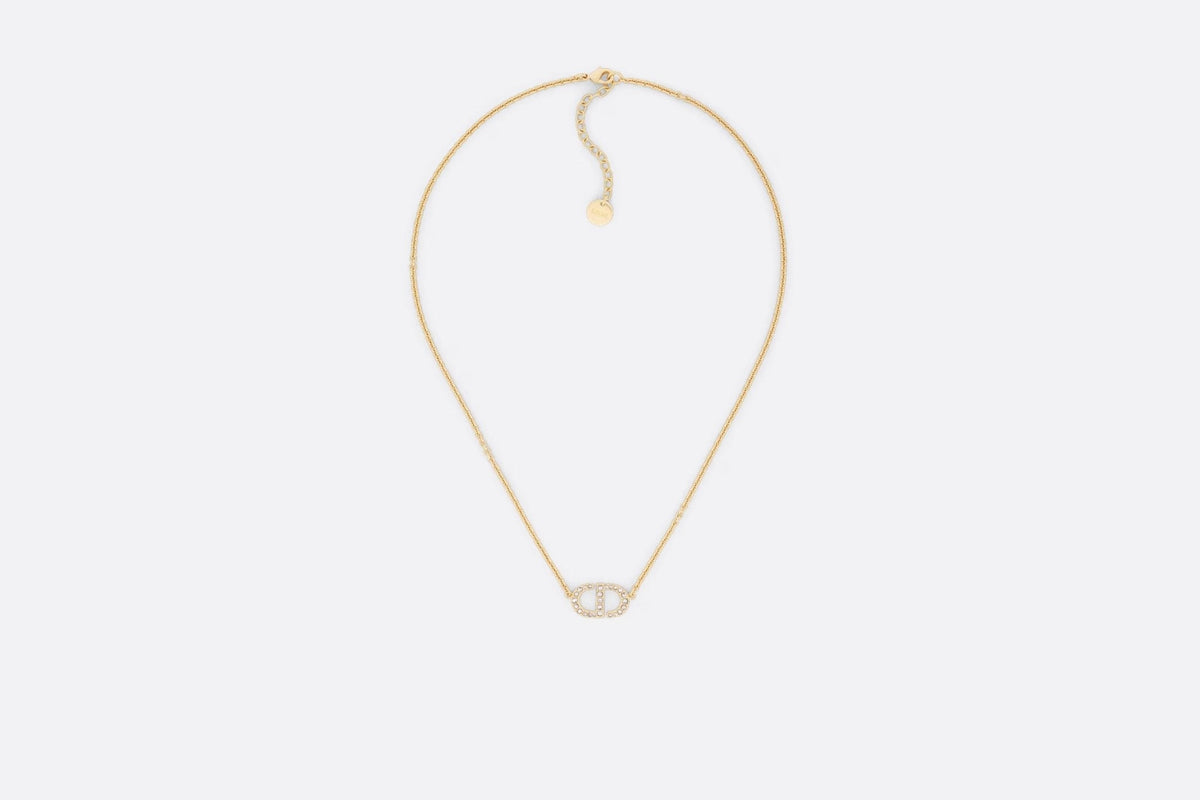 CHRISTIAN DIOR Petit CD Necklace Gold-Finish Metal(Gold)