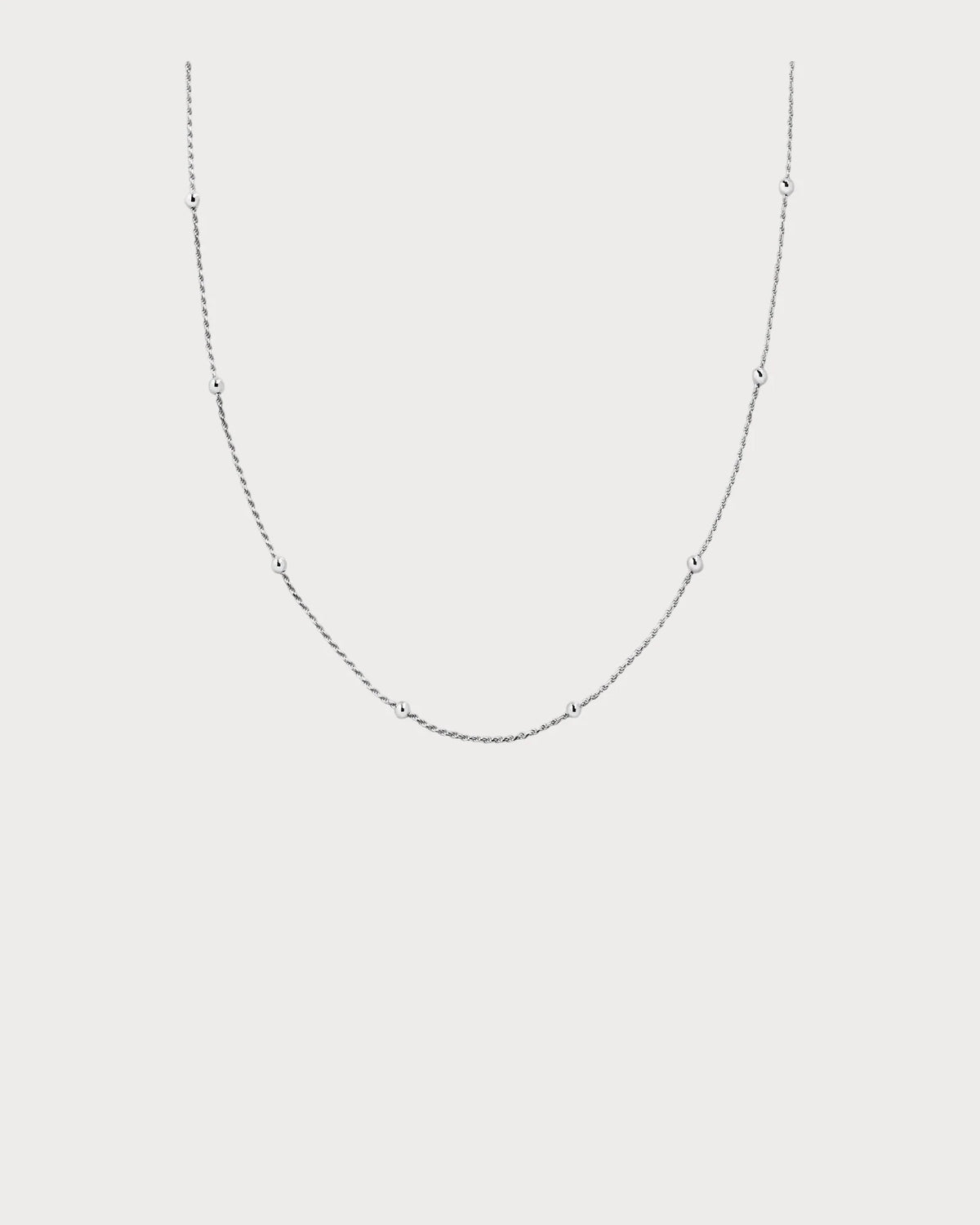MONICA VINADER Beaded Rope 18ct Yellow Gold Vermeil Chain Necklace(Silver)