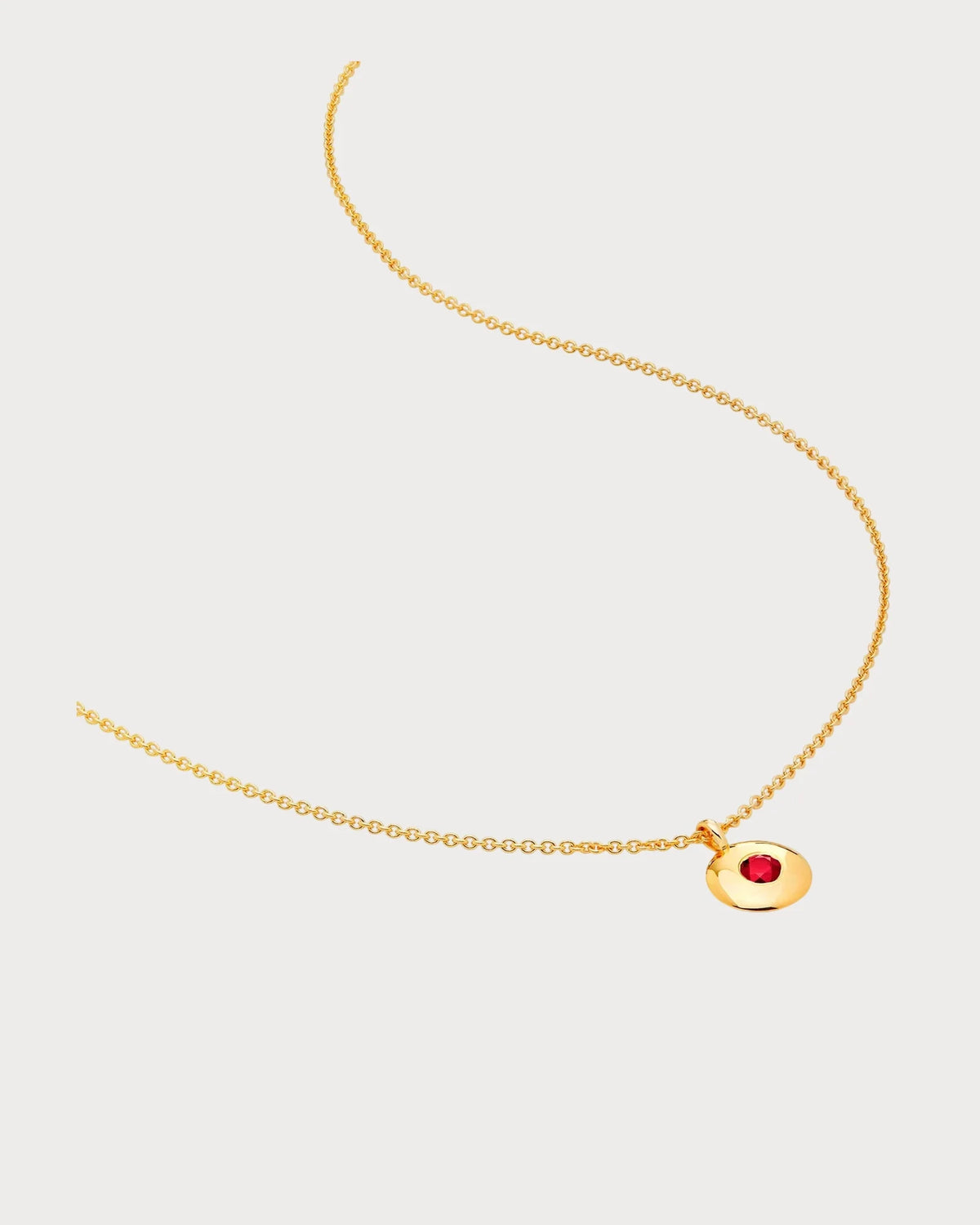 MONICA VINADER January birthstone and Garnet Pendant Necklace 925 Silver(Gold)