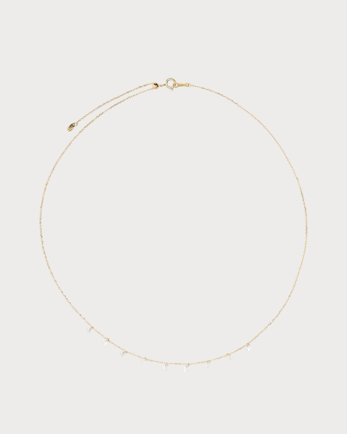PERSEE Yellow Gold and Diamond 9-Stone Danae Necklace(Yellow Gold)