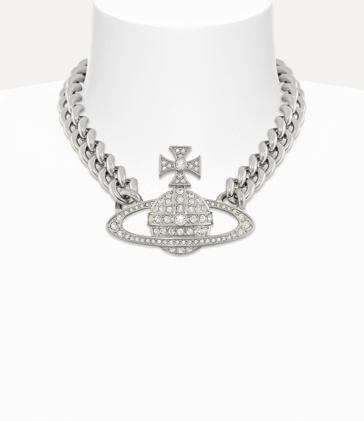 VIVIENNE WESTWOOD Neysa Chain Necklace Brass(Silver)